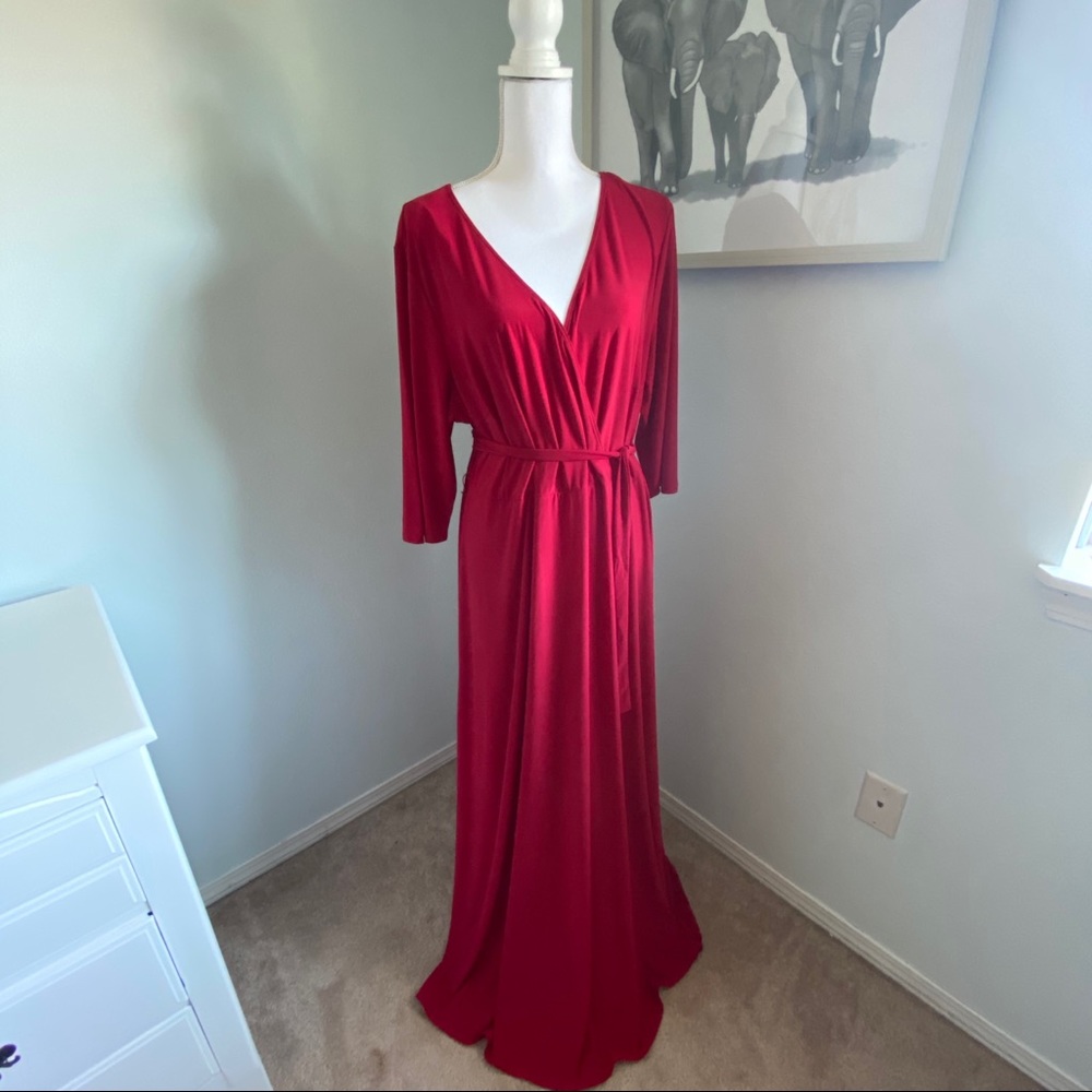 Long red dress